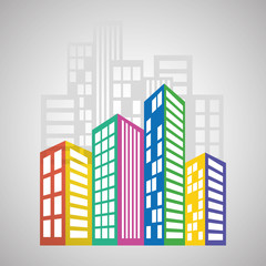 Fototapeta premium Real estate design, building and city concept, editable vector