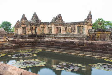 Fototapeta premium Khmer archaeological site of Prasat Muang Tam in Buriram Province,Thailand
