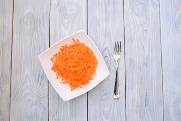 White Plate with Carrot