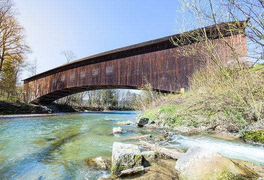 alte Bogenholzbr&uuml;cke bei Hasle-R&uuml;egsau