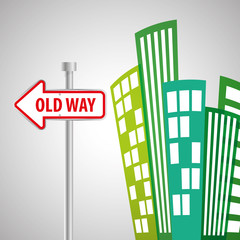 Way design, street and road sign concept, editable vector