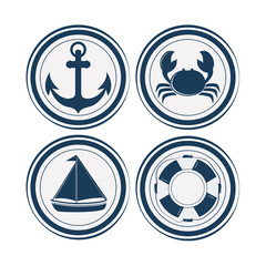 Sea life design, nautical and marine concept, vector illustration