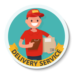 Picture shipping service. Template posters. Vector illustration