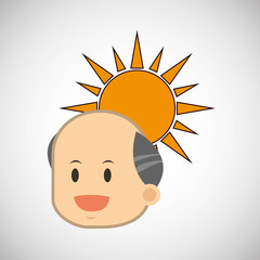 sun design, flat illustration