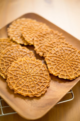 Homemade pizzelle