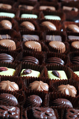 chocolate bonbons background