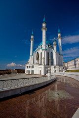 Fototapeta na wymiar The Kul-Sharif (Qolsherif, Kol Sharif, Qol Sharif) mosque. Historic and Architectural Complex of the Kazan Kremlin. UNESCO World Heritage Site. Russia, Republic of Tatarstan, city of Kazan.
