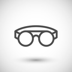 Protective welding goggles line icon