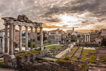 Fototapeta na wymiar Imperial Forums in Rome