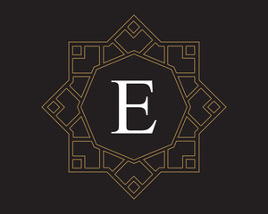 monogram vintage letter e classic logo