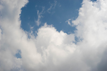 big white cloud on blue sky