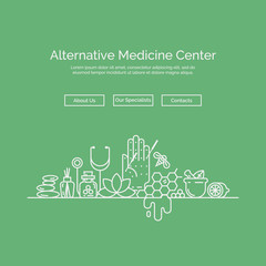 Alternative Medicine vector concept. 