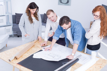 Young people during creative brainstrorming