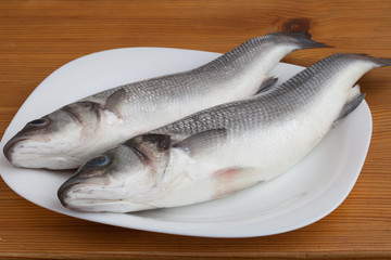 raw seabass fish