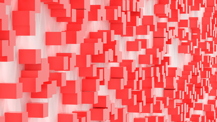 3D illustration of poly relief surface structure