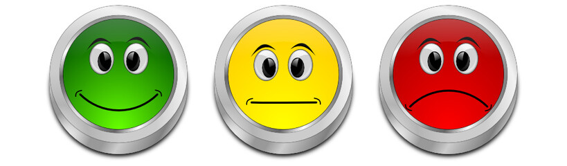 Voting Buttons - 3D illustration