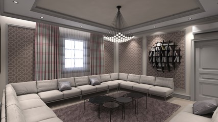 Modern Living Room in Privat House