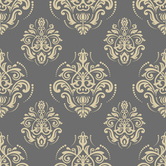 Oriental classic golden ornament. Seamless abstract pattern. Fine orient background for design and decorate