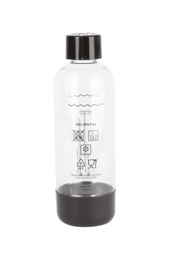 Bottle for soda sifon or Seltzer bottle. Top view. Isolated on white background.