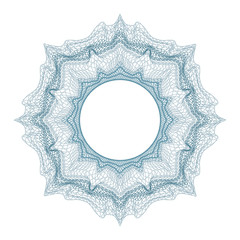 guilloche decorative element for design certificate, diploma and bank note
