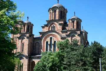 Fototapeta na wymiar Church of St. Mark in Belgrade - Serbia