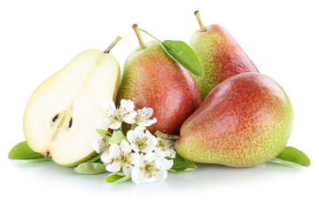 Birnen Birne geschnitten Früchte Obst Freisteller freigestellt