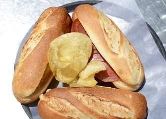 Spanish tapas sub rolls with mixed meats