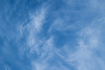 Blue sky with cirrus clouds