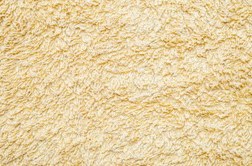 Closeup surface yellow napkin fabric textured background
