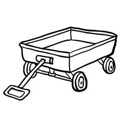 black and white child's toy cart