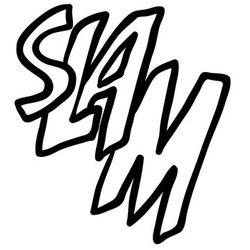 black and white comic book slam sound