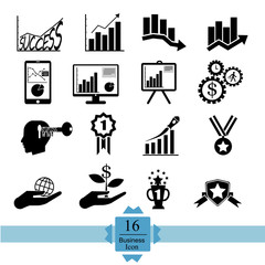 business icons, Vector illustration