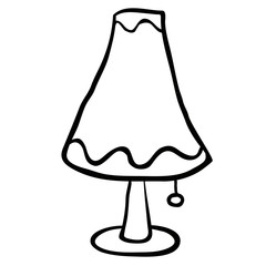 black and white lamp