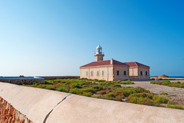 Minorca, Isole Baleari, Spagna: il faro di Punta Nati il 12 luglio 2013