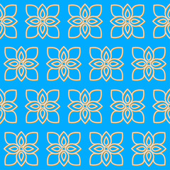 Hand drawn seamless ornamental floral abstract pattern backgroun