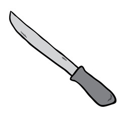 freehand drawn cartoon cutlery knife