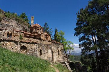 Byzantine church in Mystras, Peloponnese, Greece