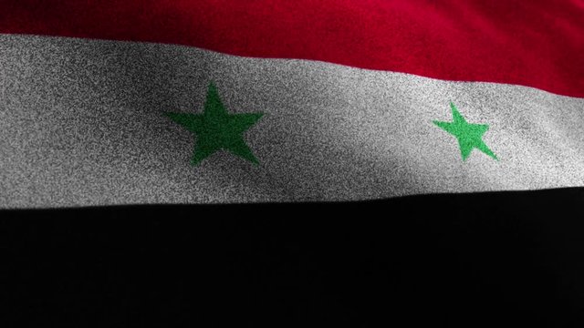 Syria Flag, Textile Carpet  Background, Still Camera, Loop, 4k
