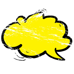 grunge cartoon cloud speech bubble