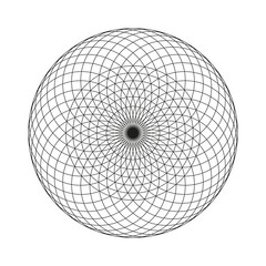 Geometric circular pattern.