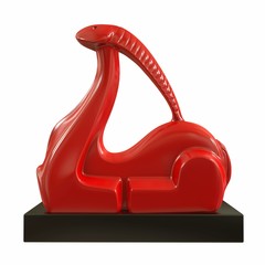 Sculpture Aries. 3d illustration