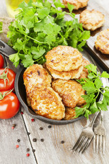 Homemade chicken pancakes