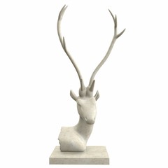Deer Sculpture. 3d illustration