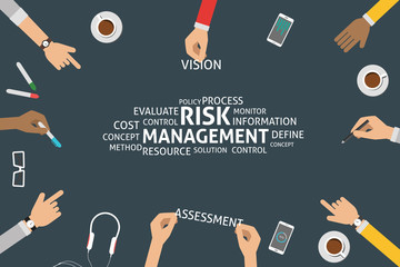 vector risk management concept,template