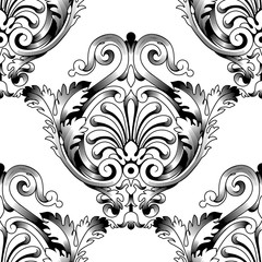 Vintage floral ornamental seamless pattern. Vector.