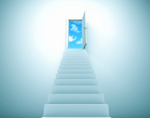 Stairs leading to sky