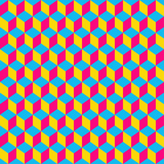 Abstract cubes seamless pattern background