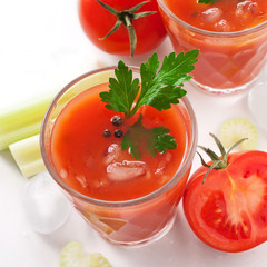 Tomato juice with celery