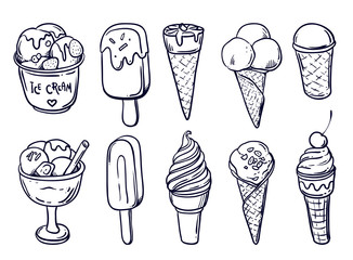  hand drawn ice cream - 108987709