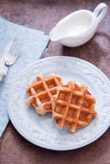 Fresh Belgian waffles